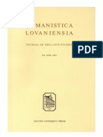 Humanistica Lovaniensia Vol. 30, 1981 PDF