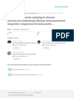 Respiratory Muscle Training in Chronic Obstructive Pulmonary Disease Antrenamentul Mușchilor Respiratori În Boala Pulm...