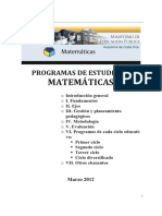 Programas Matematicas 2012