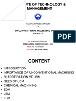 Institute of Technology & Management: Unconventional Machining Process