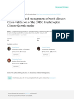 Measurement and Management of Work Climate 2009