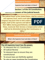 Read Article 3 Section 1 of The US Constitution. Identify The Powers of The Judicial Branch