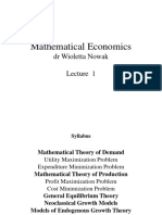 MathematicalEconomics Lecture1 6 2014 PDF