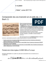 Composición de Una Invención en El Estilo de J. S. Bach (1) - Contrapunto Paso A Paso