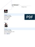 New PC Games Releases