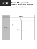 Information Sheet For Applicants For Employers of Indonesia Candidates For "Kangoshi"