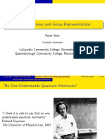 Quantum Theory and Group Representations: Peter Woit