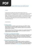 Logros y Caracteristicas de Mercosur