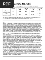 Panic, Assessment PDSS, Scoring