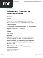 Questions & Answers On Basic Materials & Transformer Construction