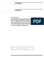 47-12/issue 4 October 1987 Polytetrafluoroethylene (Ptfe) Hose Assemblies (Wire Reinforced) For Medium and High Pressure Fluid Systems in Aircraft