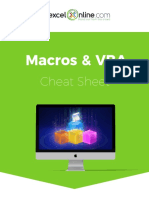 Macros & VBA Cheat Sheet