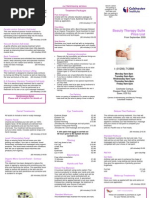 Beauty Therapy Price List (Colchester Campus)