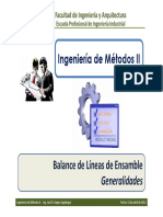 Sem 1.1 - IM II - USS - Balance de Líneas de Ensamble - Generalidades