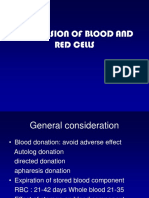 Transfusion of Blood and Red Cells