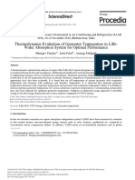 Thermodynamic Evaluation of Generator Temperature in LiBr-Water Absorption System For Optimal Performance