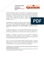 Perú Firma Acuerdo de Tratado Integral y Progresista de Asociación Transpacífico REDACCIÓN GESTIÓN