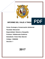 Informe Del Viaje A Tingo Maria