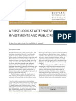 A First Look at Alternative Investments and Public Pensions: Research