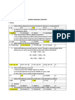 Group No.: - Team Name: - Answer Key General Inorganic Chemistry I. Theory