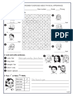 1 Circle and Write The Words.: Reinforcement Exercises About Physical Appearance