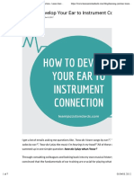 How To Develop Your Ear To Instrument Connection