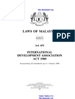 Act 431 International Development Association Act 1960