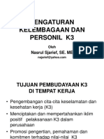 PENGATURAN Kelembagaan Dan Keahlian k3