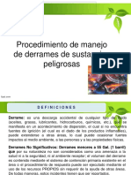 Procedimiento de Manejo de Derrames de Sustancias Peligrosas