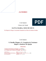 Leccionário Santoral - 01 Janeiro PDF