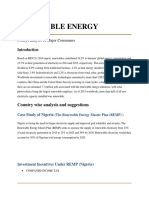 Renewable Energy: Policy Analysis of Major Consumers