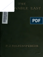 BALDENSPERGER 1913 The Immovable East StudIES of PDF