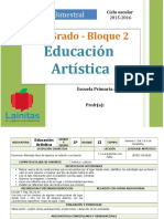 Plan 5to Grado - Bloque 2 Educación Artística