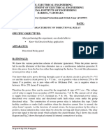 Perform Characteristic of Directional Relay: Prepared By: B.R.Prajapati