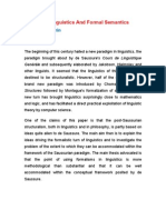 Structural Linguistics and Formal Semantics