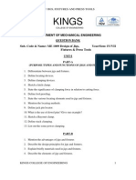 Design of Jigs, Fixtures and Press Tools - Department of Mechanical Engineering