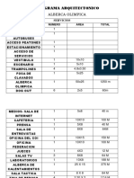 Programa Arquitectonico Alberca