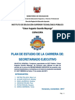 Plan de Estudios de Secretariado Ejecutivo