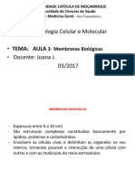 AULA 3 BIOLOGIA CELULAR - Membranas Biologicas-1