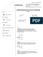 Certified CMMI Associate Exam Was Completed by Daniel Geray Montjoy Pita On Aug 21, 2017 2:56:34 PM