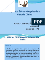 Aspectos Éticos y Legales de La Historia Clínica