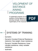 Development of Resistance Training Programs