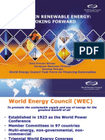 Trends in Renewable Energy: Looking Forward: World Energy Council Task Force On Financing Renewables