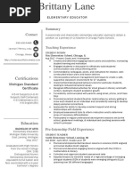 Cps Teaching Resume