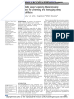 The Athlete Sleep Screening Questionnaire A New Tool For Assessing and Managing Sleep in Elite Athletes