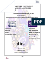 Study of Consumer Prefarence Towards Cadbury and Nestle Chocolate