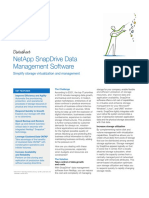 Netapp Snapdrive Data Management Software: Datasheet