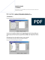 Chapter 1 Fundamental Concepts SPSS - Descriptive Statistics