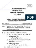 Bachelob in Computer Appucations Term-End Examination June, 2OO8