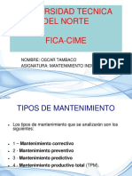 Tipos de Mantenimientos